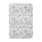 黒と白のイースターバニーと卵 バスマット (正面縦)