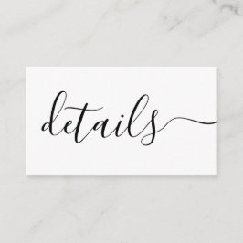 黒と白のウェディング　詳細カスタム エンクロージャーカード