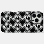 黒と白のエイリアン・アーガイル柄 Case-Mate iPhoneケース (裏面 (横))