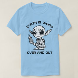 黒と白のエイリアン Tシャツ