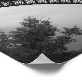 黒と白のエッフェルタワー下 ポスター (角)