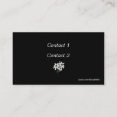 黒と白のエデルワイスママカード コーリングカード (裏面)