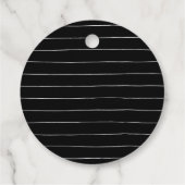 黒と白のエレガントなスクリプトパーティー ありがとう フェイバータグ (裏面)