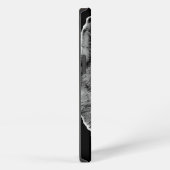 黒と白のオオカミの作品 iPhoneケース (右側面)