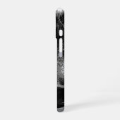 黒と白のオオカミの作品 iPhone 16ケース (左側面)