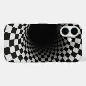黒と白のオプティカルイリュージョントンネル Case-Mate iPhoneケース (裏面 (横))