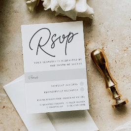 黒と白のオーバーサイズのスクリプトミールの選択 出欠カード