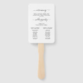 黒と白のオーバーレイフォト結婚式 プログラム ハンドファン (裏面)