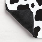 黒と白のカウハイド ファームハウス モダンな田舎風 マウスパッド (コーナー)