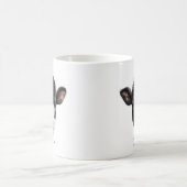 黒と白のカウフェイス カントリー コーヒーマグカップ (中央)