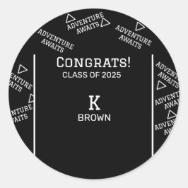 黒と白のカスタム ラウンドシール