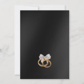 黒と白のカップルリング セーブザデート (裏面)