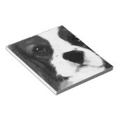 黒と白のカバリエの王チャールズスパニエル犬 ノートパッド (アングル)