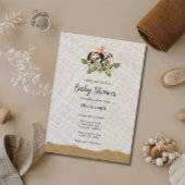 黒と白のカボチャ繊維ベビーシャワー 招待状