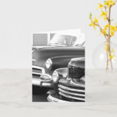 黒と白のカークラシックノテカード カード (黄色い花)