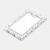 黒と白のガパーソナライズされたスの付箋 ポストイット (アングル)