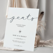 黒と白のガントバスルーム結婚バスケット 台座サイン