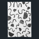 黒と白のキッチンタオルにシックなスクイグルス キッチンタオル<br><div class="desc">こ飾のタオルでキッカッコいいチン。引っ越し祝いパーティー素晴らしや結婚プレゼント！そこカスタマイズで文字も追加。私の店にもっと色や柄をチェックしなさい！</div>