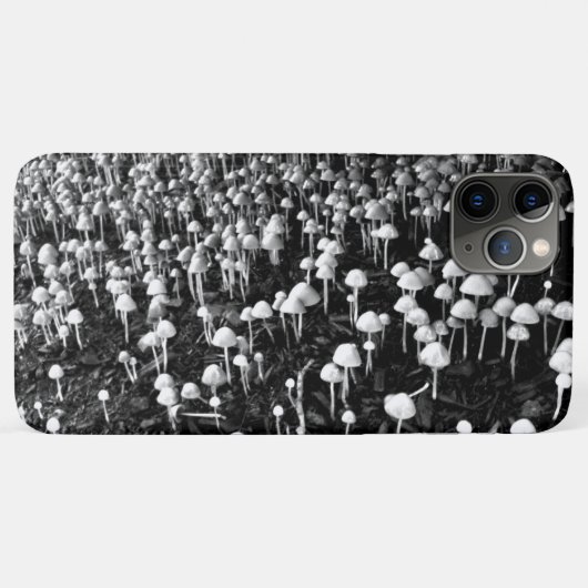 黒と白のキノコのコロニー写真 Case-Mate iPhoneケース (裏面(横))