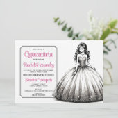 黒と白のキンセアニエラの少女 招待状 (スタンド正面)