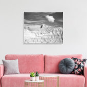 黒と白のギザギザのピークでBadlands 16x20 キャンバスプリント (インサイチュ (リビング))