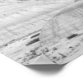 黒と白のギザギザのピークでBadlands 16x20 ポスター (角)