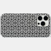 黒と白のギリシャ鍵模様 Case-Mate iPhoneケース (裏面 (横))