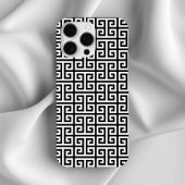 黒と白のギリシャ鍵模様 iPhoneケース