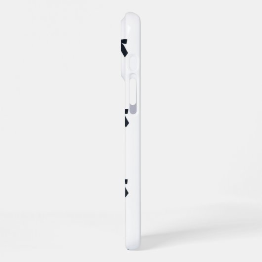 黒と白のクォケット ガーリー 春 夏  iPhoneケース (左側面)