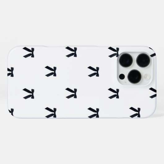 黒と白のクォケット ガーリー 春 夏  iPhoneケース (裏面横)