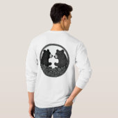 黒と白のクマ Tシャツ (裏面フル)