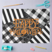 黒と白のクモの巣パッチワーク ハロウィンパーティー 薄葉紙 (クラフト)
