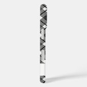 黒と白のクラシックなチェック柄 編集可能 Case-Mate iPhoneケース (裏面 / 右)
