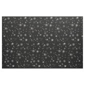 黒と白のクリスマスの雪片模様 ファブリック (ヤード)