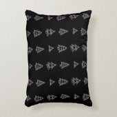 黒と白のクリスマスツリー アクセントクッション (正面(垂直))