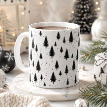 黒と白のクリスマスツリー