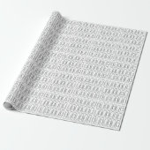 黒と白のクリップ柄 ラッピングペーパー (アンロールド)