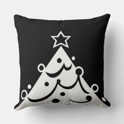 黒と白のクリ救ス・ザ・ツリー クッション (裏面)