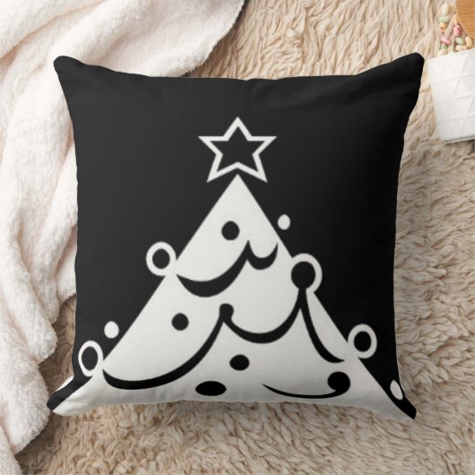 黒と白のクリ救ス・ザ・ツリー クッション (ブランケット)