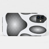 黒と白のグラデーションの犬の足跡 Case-Mate iPhoneケース (裏面(横))