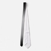 黒と白のグラデーションタイ ネクタイ (裏面)
