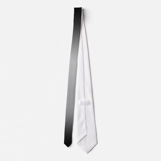 黒と白のグラデーションタイ ネクタイ (裏面)