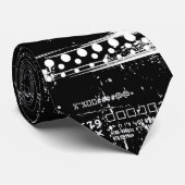 黒と白のグランジネックタイ ネクタイ (ロール)