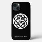 黒と白のケルト模様円形シンボル Case-Mate iPhoneケース (裏面)