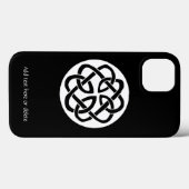 黒と白のケルト模様円形シンボル Case-Mate iPhoneケース (裏面 (横))