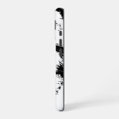 黒と白のゴリラ iPhone 16ケース (左側面)