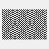 黒と白のサイ違うズ山形 ラッピングペーパーシート (正面3)