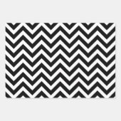 黒と白のサイ違うズ山形 ラッピングペーパーシート (正面2)