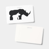 黒と白のサイ バッジ (正面＆裏面)