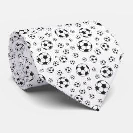 黒と白のサッカーボール柄 ネクタイ